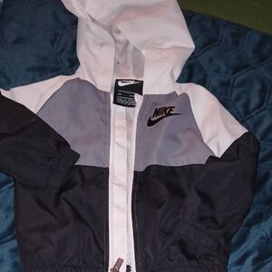 Nike Black, Gray, and White Hooded Jacket